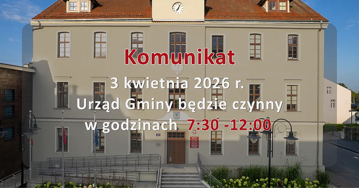 Komunikat o zmianie godzin pracy urzędu