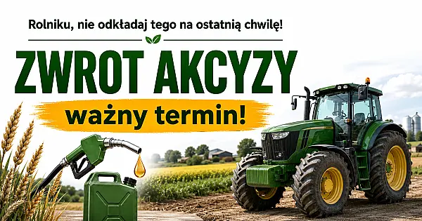 Zwrot akcyzy dla rolników – ważna informacja o terminie składania wniosków