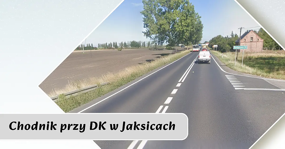 Bezpieczniej w Jaksicach: Ministerstwo Infrastruktury zatwierdziło budowę nowego chodnika