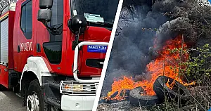 Niebezpieczny pożar w Trzaskach. Apelujemy: Wywieź do PSZOK, a nie spalaj!