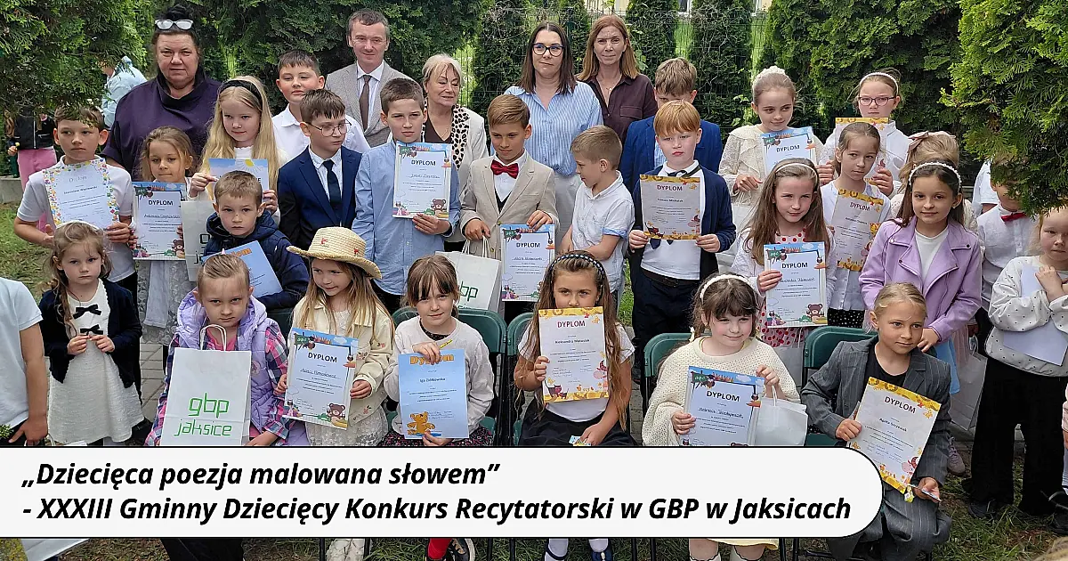 „Dziecięca poezja malowana słowem” wypełniła Gminną Bibliotekę Publiczną w Jaksicach