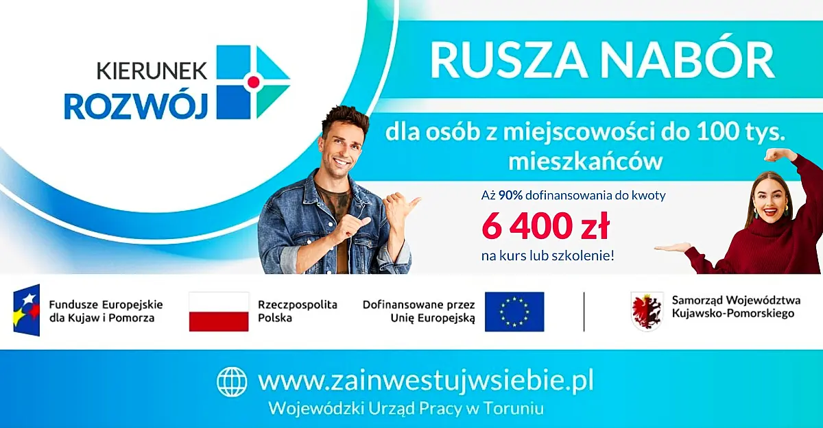 „Kierunek – Rozwój” - zdobądź nowe kwalifikacje z 90% dofinansowaniem