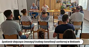 Spotkanie dotyczące inwestycji budowy kanalizacji sanitarnej w Batkowie
