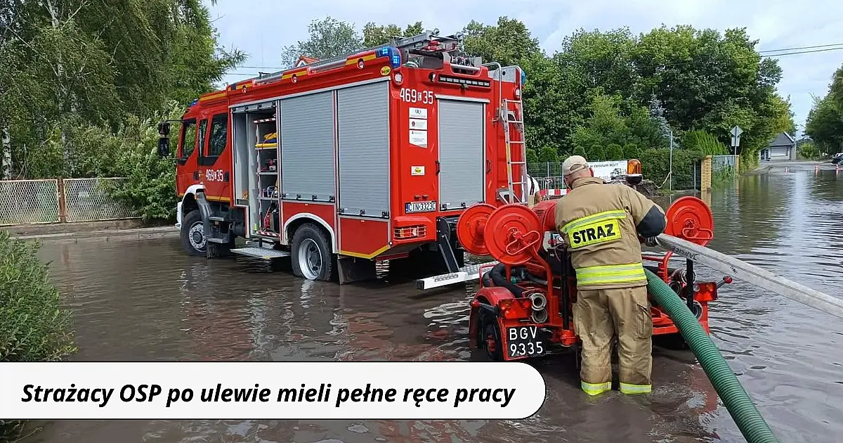 Strażacy OSP po ulewie mieli pełne ręce pracy