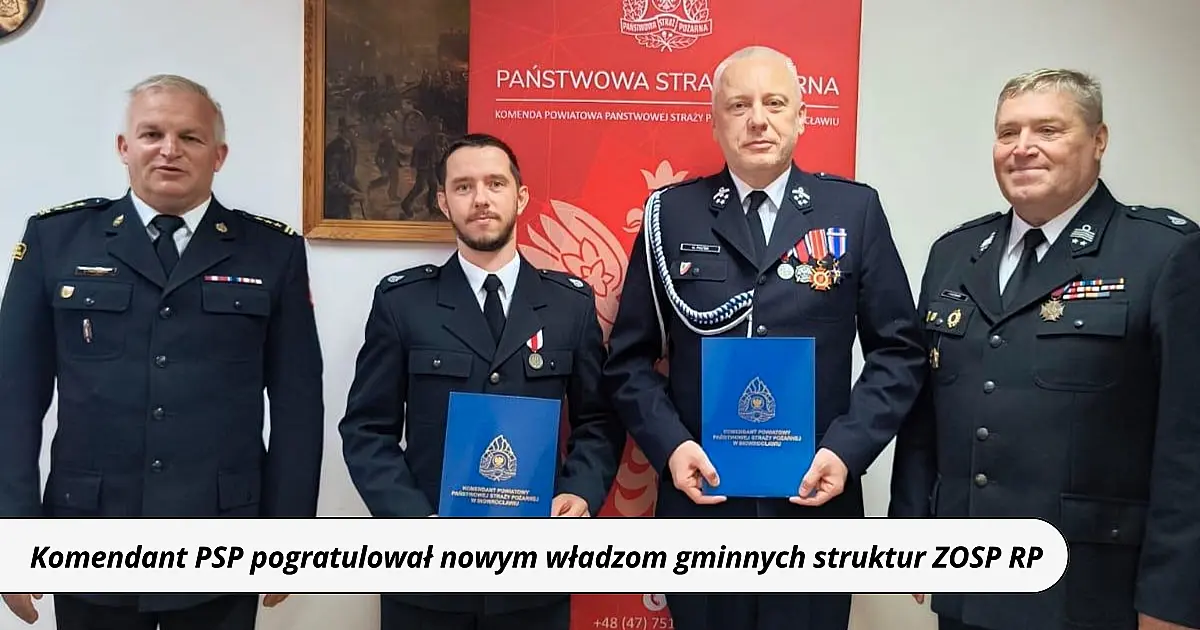 Komendant Powiatowy PSP pogratulował nowym władzom gminnych struktur ZOSP RP