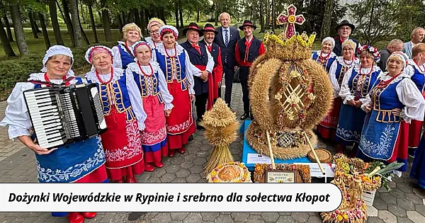 Dożynki Wojewódzkie w Rypinie i srebrno dla sołectwa Kłopot
