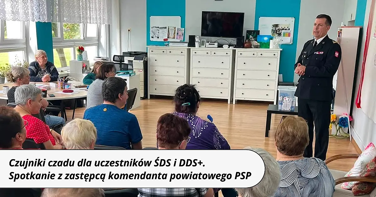 Czujniki czadu dla uczestników ŚDS i DDS+. Spotkanie z zastępcą komendanta PSP