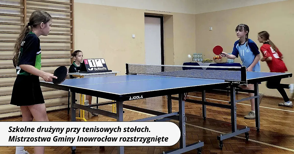 Szkolne drużyny przy tenisowych stołach. Mistrzostwa Gminy Inowrocław w SP Orłowo rozstrzygnięte