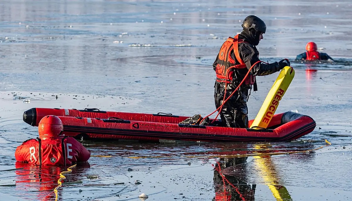 OSP Jacewo w akcji – ćwiczenia z ratownictwa lodowego