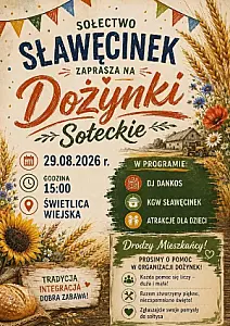 2026-08-26 Dożynki i wydarzenia w sołectwach w sobotę 29 sierpnia