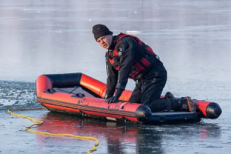 2025-01-09 OSP Jacewo w akcji - ćwiczenia z ratownictwa lodowego